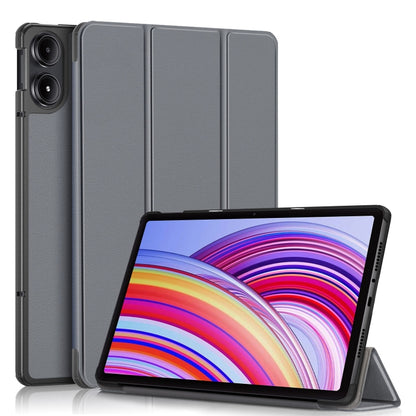 Custer Pure Color 3-Fold Stand Leather Smart Tablet Case, For Xiaomi Redmi Pad Pro 12.1