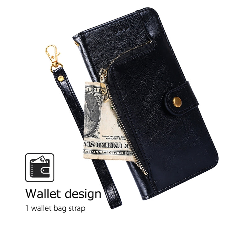 Zipper Bag Leather Phone Case, For Motorola Moto G Play 4G 2024