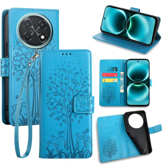 Tree & Deer Embossed Leather Phone Case, For Huawei Enjoy 90 Pro Max 5G, For Huawei Enjoy 90 Plus 5G, For Huawei nova 15 Ultra, For Huawei nova 15 Pro, For Huawei nova 15, For Huawei Mate 80 Pro Max, For Huawei Mate 80, For Huawei Maimang 40 5G        ...