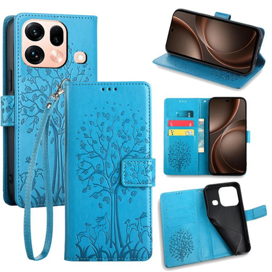 Tree & Deer Embossed Leather Phone Case, For OPPO Find X9s Pro 5G, For OPPO Find X9 Ultra 5G, For OPPO A6s 4G, For OPPO Reno15 F 5G, For OPPO A6x 4G Global, For OPPO Reno15 5G Global, For OPPO Find X9, For OPPO A6 Pro Global / F31 5G, For OPPO Find X9 ...