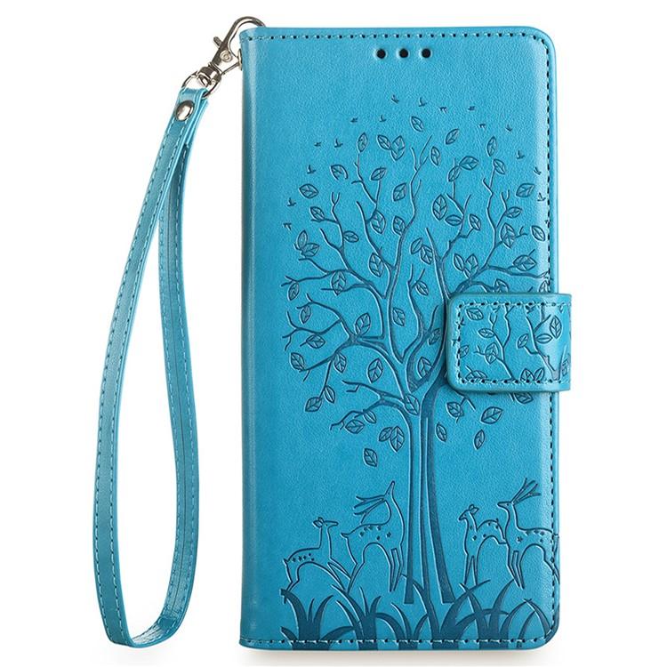 Tree & Deer Embossed Leather Phone Case, For Realme P3 Pro 5G Global, For Realme 14 Pro+ 5G, For Realme 14 Pro 5G Global, For Realme C75 4G / 14x 5G Global, For Realme C53 4G / Narzo N53 4G, For Realme Q3S