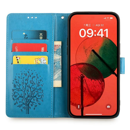 Tree & Deer Embossed Leather Phone Case, For Realme P3 Pro 5G Global, For Realme 14 Pro+ 5G, For Realme 14 Pro 5G Global, For Realme C75 4G / 14x 5G Global, For Realme C53 4G / Narzo N53 4G, For Realme Q3S