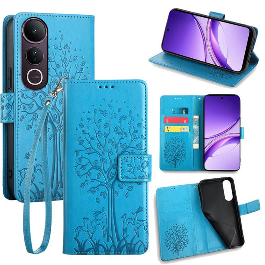Tree & Deer Embossed Leather Phone Case, For vivo V50 Lite 5G, For vivo Y29s 5G / Y04 4G, For vivo Y29 4G Global, For vivo V50 5G, For vivo X200 Pro 5G, For vivo Y300 Pro 5G, For vivo Y35M+ 5G / Y35+ 5G, For vivo X60