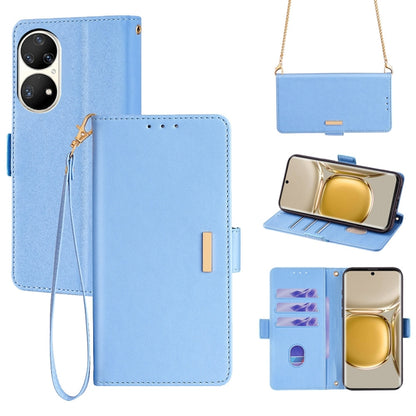 Crossbody Chain Leather Phone Case, For Huawei P50 Pro