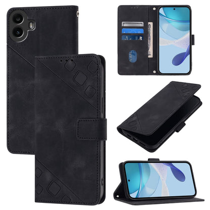 Skin-feel Embossed Leather Phone Case, For Nothing Phone 4a Pro, For Nothing Phone 4a, For Nothing CMF Phone 1, For Nothing Phone 2a