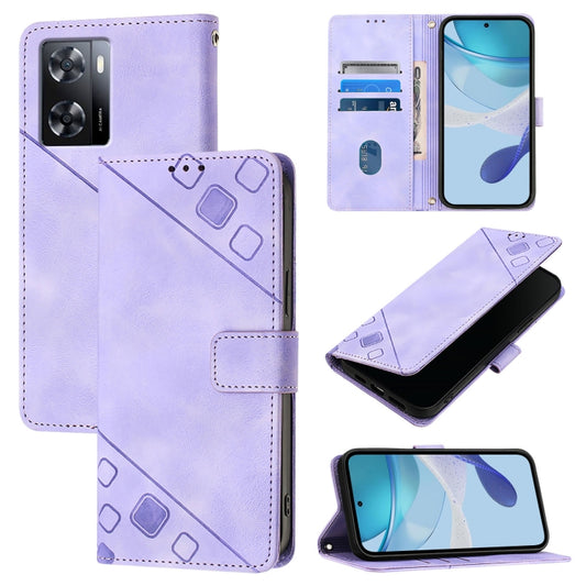 Skin-feel Embossed Leather Phone Case, For OnePlus Nord N20 SE Global, For OnePlus 9R / 8T, For OnePlus Nord CE 5G, For OnePlus Nord 2 5G, For OnePlus 9 Pro, For OnePlus 9, For OnePlus Nord N10 5G