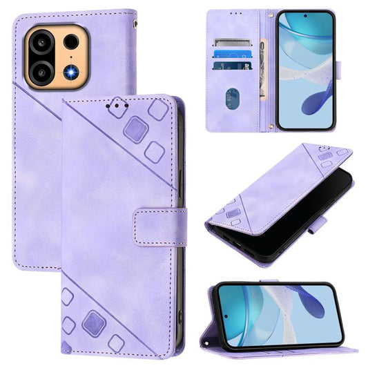 Skin-feel Embossed Leather Phone Case, For OnePlus Turbo 6X Pro 5G, For OnePlus Turbo 6 / Turbo 6V, For OnePlus Ace 5 Ultra, For OnePlus Ace 5 Racing, For OnePlus 13R / Ace 5 Pro 5G, For OnePlus Nord 4 5G, For OnePlus Nord 4 5G Global                  ...
