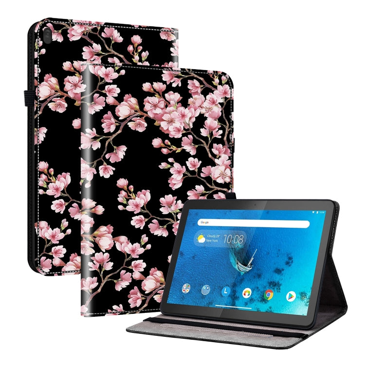Tablet case with pink cherry blossom tree print, folio stand