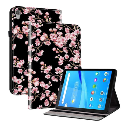 Tablet case with plum blossom floral print, folio stand