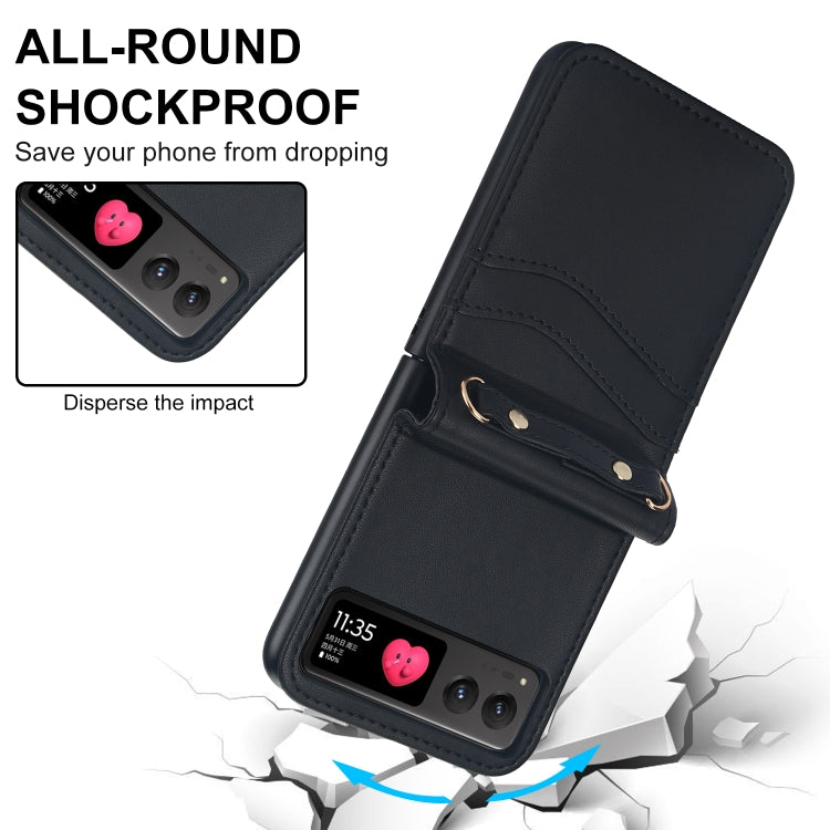 Dual Card Slots Folding Phone Case, For Motorola Razr 40, For Motorola Razr 40 Ultra