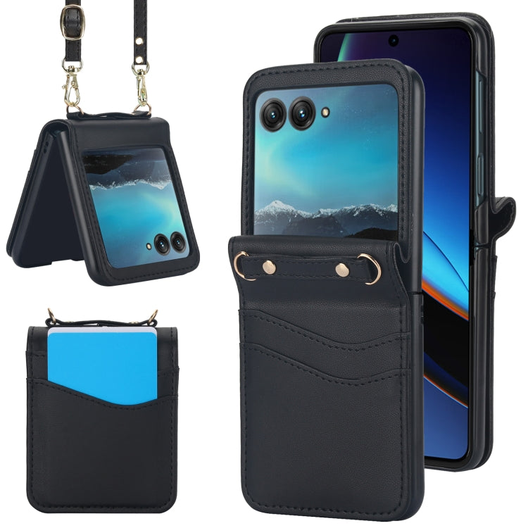 Dual Card Slots Folding Phone Case, For Motorola Razr 40, For Motorola Razr 40 Ultra