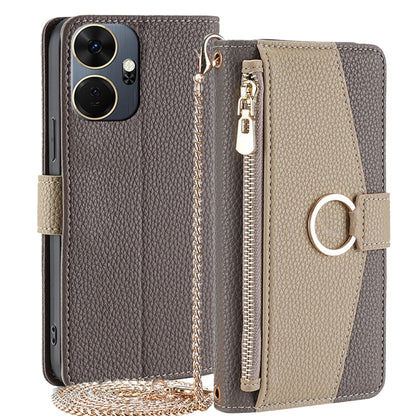 Crossbody Litchi Texture Leather Phone Case, For itel City 200 4G, For itel A100C 4G, For itel A90 4G, For itel A50 4G, For itel RS4 4G, For itel S24 4G, For itel P55+ 4G