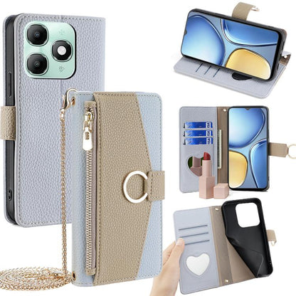 Crossbody Litchi Texture Leather Phone Case, For itel City 200 4G, For itel A100C 4G, For itel A90 4G, For itel A50 4G, For itel RS4 4G, For itel S24 4G, For itel P55+ 4G