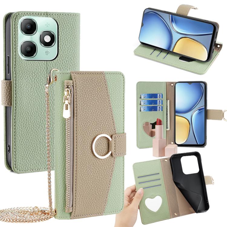 Crossbody Litchi Texture Leather Phone Case, For itel City 200 4G, For itel A100C 4G, For itel A90 4G, For itel A50 4G, For itel RS4 4G, For itel S24 4G, For itel P55+ 4G