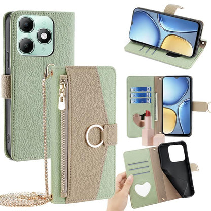 Crossbody Litchi Texture Leather Phone Case, For itel City 200 4G, For itel A100C 4G, For itel A90 4G, For itel A50 4G, For itel RS4 4G, For itel S24 4G, For itel P55+ 4G