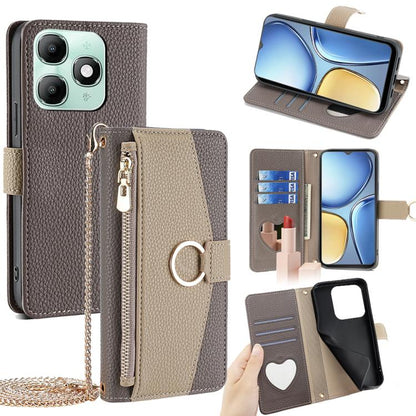Crossbody Litchi Texture Leather Phone Case, For itel City 200 4G, For itel A100C 4G, For itel A90 4G, For itel A50 4G, For itel RS4 4G, For itel S24 4G, For itel P55+ 4G