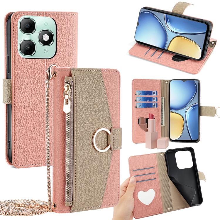 Crossbody Litchi Texture Leather Phone Case, For itel City 200 4G, For itel A100C 4G, For itel A90 4G, For itel A50 4G, For itel RS4 4G, For itel S24 4G, For itel P55+ 4G