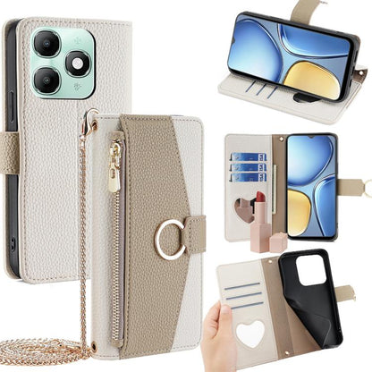 Crossbody Litchi Texture Leather Phone Case, For itel City 200 4G, For itel A100C 4G, For itel A90 4G, For itel A50 4G, For itel RS4 4G, For itel S24 4G, For itel P55+ 4G