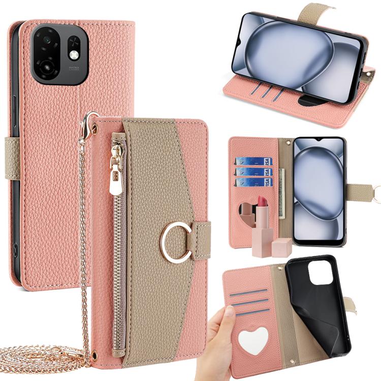 Crossbody Litchi Texture Leather Phone Case, For itel City 200 4G, For itel A100C 4G, For itel A90 4G, For itel A50 4G, For itel RS4 4G, For itel S24 4G, For itel P55+ 4G