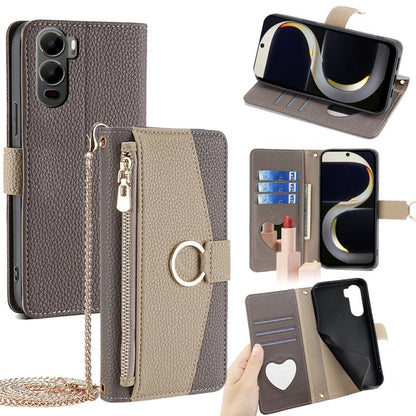 Crossbody Litchi Texture Leather Phone Case, For itel City 200 4G, For itel A100C 4G, For itel A90 4G, For itel A50 4G, For itel RS4 4G, For itel S24 4G, For itel P55+ 4G