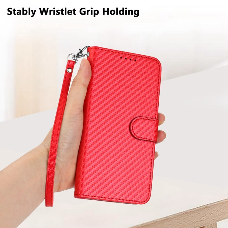 YX0070 Carbon Fiber Buckle Leather Phone Case with Lanyard, For Tecno Camon 20 / 20 Pro 4G, For Tecno Spark 10C, For Tecno Spark 10 4G, For Tecno Spark Go 2023, For Tecno Spark 10 Pro, For Tecno Pova 4, For Tecno Pova 2