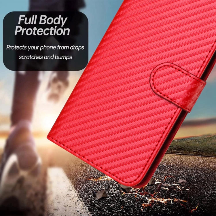 YX0070 Carbon Fiber Buckle Leather Phone Case with Lanyard, For Tecno Camon 20 / 20 Pro 4G, For Tecno Spark 10C, For Tecno Spark 10 4G, For Tecno Spark Go 2023, For Tecno Spark 10 Pro, For Tecno Pova 4, For Tecno Pova 2