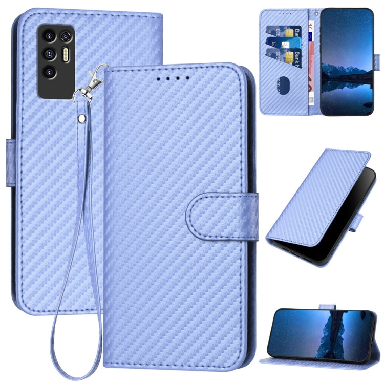 YX0070 Carbon Fiber Buckle Leather Phone Case with Lanyard, For Tecno Camon 20 / 20 Pro 4G, For Tecno Spark 10C, For Tecno Spark 10 4G, For Tecno Spark Go 2023, For Tecno Spark 10 Pro, For Tecno Pova 4, For Tecno Pova 2