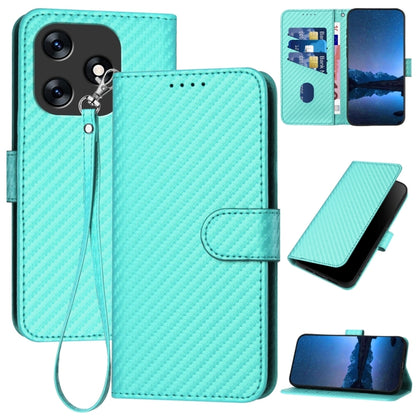 YX0070 Carbon Fiber Buckle Leather Phone Case with Lanyard, For Tecno Camon 20 / 20 Pro 4G, For Tecno Spark 10C, For Tecno Spark 10 4G, For Tecno Spark Go 2023, For Tecno Spark 10 Pro, For Tecno Pova 4, For Tecno Pova 2