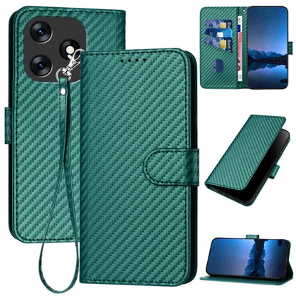 YX0070 Carbon Fiber Buckle Leather Phone Case with Lanyard, For Tecno Camon 20 / 20 Pro 4G, For Tecno Spark 10C, For Tecno Spark 10 4G, For Tecno Spark Go 2023, For Tecno Spark 10 Pro, For Tecno Pova 4, For Tecno Pova 2