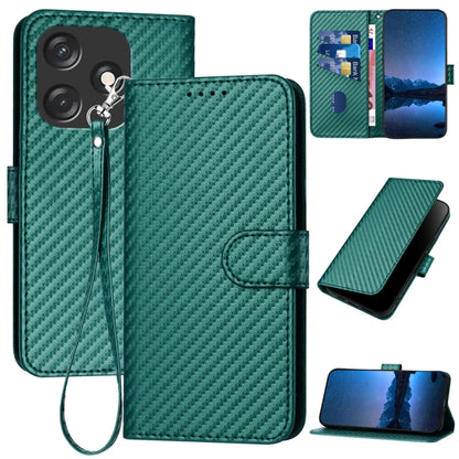 YX0070 Carbon Fiber Buckle Leather Phone Case with Lanyard, For Tecno Camon 20 / 20 Pro 4G, For Tecno Spark 10C, For Tecno Spark 10 4G, For Tecno Spark Go 2023, For Tecno Spark 10 Pro, For Tecno Pova 4, For Tecno Pova 2
