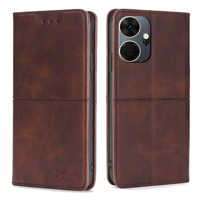 Cow Texture Magnetic Leather Phone Case, For itel City 200 4G, For itel A100C 4G, For itel A90 4G, For itel A50 4G, For itel RS4 4G, For itel S24 4G, For itel P55+ 4G