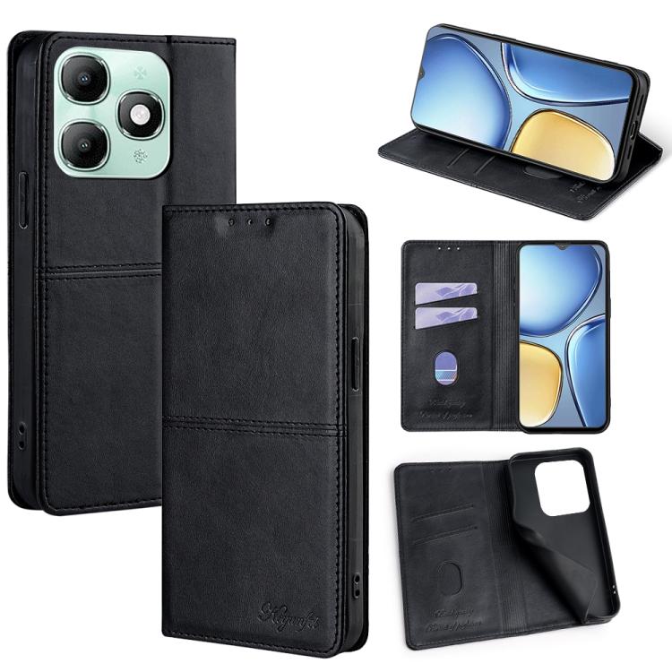 Cow Texture Magnetic Leather Phone Case, For itel City 200 4G, For itel A100C 4G, For itel A90 4G, For itel A50 4G, For itel RS4 4G, For itel S24 4G, For itel P55+ 4G