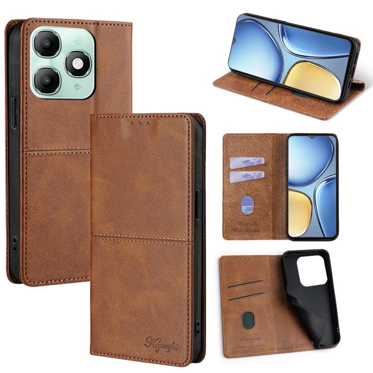 Cow Texture Magnetic Leather Phone Case, For itel City 200 4G, For itel A100C 4G, For itel A90 4G, For itel A50 4G, For itel RS4 4G, For itel S24 4G, For itel P55+ 4G