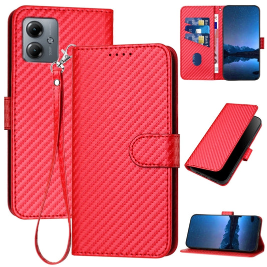 YX0070 Carbon Fiber Buckle Leather Phone Case with Lanyard, For Motorola Moto G14, For Motorola Edge 40, For Motorola Moto G Power 2023, For Motorola Moto G Stylus 5G 2023, For Motorola Moto G13 / G23 / G53, For Motorola Moto E13, For Motorola Moto G73...