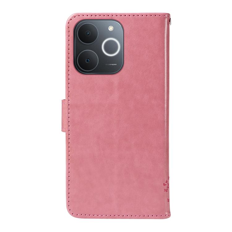 Tree & Cat Embossed Pattern Flip Leather Phone Case, For Realme C71 4G India, For Realme 15 5G, For Realme 14x 5G Global, For Realme C65 4G