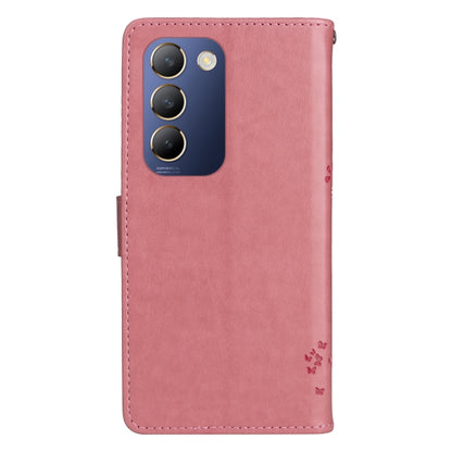 Tree & Cat Embossed Pattern Flip Leather Phone Case, For vivo Y200e 5G Global / V30 Lite India, For vivo V29e Global / Y200 5G Global