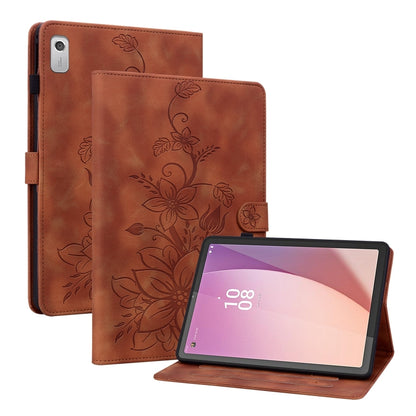 Lily Embossed Leather Tablet Case, For Lenovo Tab M9, For Lenovo Tab P11 Pro Gen 2 11.2, For Lenovo Tab P11 Gen 2 11.5, For Lenovo Tab M10 10.1 3rd Gen, For Lenovo Tab M10 Plus 10.6 3rd Gen, For Lenovo Tab K10, For Lenovo Tab M7 3rd Gen                ...
