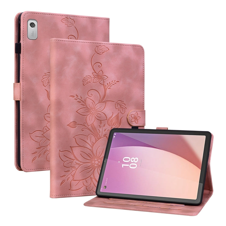 Lily Embossed Leather Tablet Case, For Lenovo Tab M9, For Lenovo Tab P11 Pro Gen 2 11.2, For Lenovo Tab P11 Gen 2 11.5, For Lenovo Tab M10 10.1 3rd Gen, For Lenovo Tab M10 Plus 10.6 3rd Gen, For Lenovo Tab K10, For Lenovo Tab M7 3rd Gen                ...