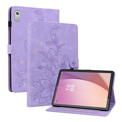 Lily Embossed Leather Tablet Case, For Lenovo Tab M9, For Lenovo Tab P11 Pro Gen 2 11.2, For Lenovo Tab P11 Gen 2 11.5, For Lenovo Tab M10 10.1 3rd Gen, For Lenovo Tab M10 Plus 10.6 3rd Gen, For Lenovo Tab K10, For Lenovo Tab M7 3rd Gen                ...