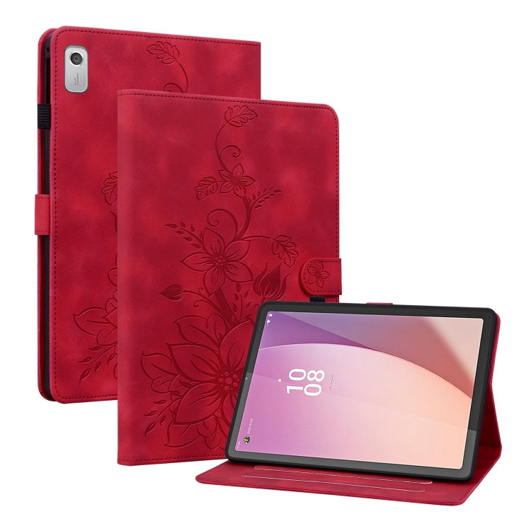 Lily Embossed Leather Tablet Case, For Lenovo Tab M9, For Lenovo Tab P11 Pro Gen 2 11.2, For Lenovo Tab P11 Gen 2 11.5, For Lenovo Tab M10 10.1 3rd Gen, For Lenovo Tab M10 Plus 10.6 3rd Gen, For Lenovo Tab K10, For Lenovo Tab M7 3rd Gen                ...