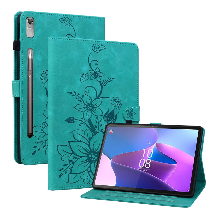 Lily Embossed Leather Tablet Case, For Lenovo Tab M9, For Lenovo Tab P11 Pro Gen 2 11.2, For Lenovo Tab P11 Gen 2 11.5, For Lenovo Tab M10 10.1 3rd Gen, For Lenovo Tab M10 Plus 10.6 3rd Gen, For Lenovo Tab K10, For Lenovo Tab M7 3rd Gen                ...