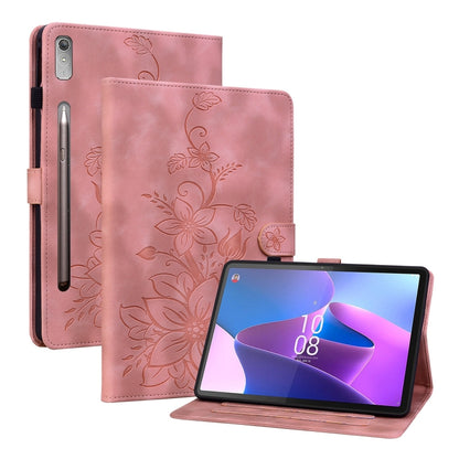 Lily Embossed Leather Tablet Case, For Lenovo Tab M9, For Lenovo Tab P11 Pro Gen 2 11.2, For Lenovo Tab P11 Gen 2 11.5, For Lenovo Tab M10 10.1 3rd Gen, For Lenovo Tab M10 Plus 10.6 3rd Gen, For Lenovo Tab K10, For Lenovo Tab M7 3rd Gen                ...