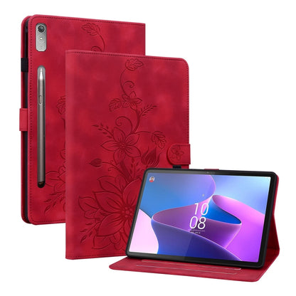 Lily Embossed Leather Tablet Case, For Lenovo Tab M9, For Lenovo Tab P11 Pro Gen 2 11.2, For Lenovo Tab P11 Gen 2 11.5, For Lenovo Tab M10 10.1 3rd Gen, For Lenovo Tab M10 Plus 10.6 3rd Gen, For Lenovo Tab K10, For Lenovo Tab M7 3rd Gen                ...