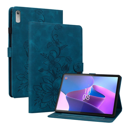 Lily Embossed Leather Tablet Case, For Lenovo Tab M9, For Lenovo Tab P11 Pro Gen 2 11.2, For Lenovo Tab P11 Gen 2 11.5, For Lenovo Tab M10 10.1 3rd Gen, For Lenovo Tab M10 Plus 10.6 3rd Gen, For Lenovo Tab K10, For Lenovo Tab M7 3rd Gen                ...
