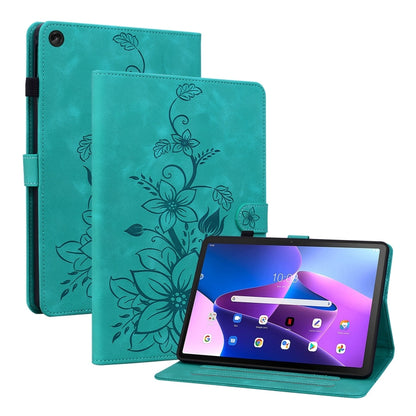 Lily Embossed Leather Tablet Case, For Lenovo Tab M9, For Lenovo Tab P11 Pro Gen 2 11.2, For Lenovo Tab P11 Gen 2 11.5, For Lenovo Tab M10 10.1 3rd Gen, For Lenovo Tab M10 Plus 10.6 3rd Gen, For Lenovo Tab K10, For Lenovo Tab M7 3rd Gen                ...