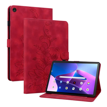 Lily Embossed Leather Tablet Case, For Lenovo Tab M9, For Lenovo Tab P11 Pro Gen 2 11.2, For Lenovo Tab P11 Gen 2 11.5, For Lenovo Tab M10 10.1 3rd Gen, For Lenovo Tab M10 Plus 10.6 3rd Gen, For Lenovo Tab K10, For Lenovo Tab M7 3rd Gen                ...