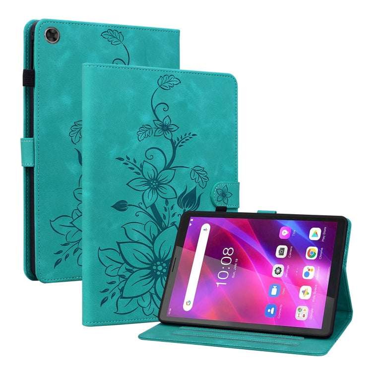 Lily Embossed Leather Tablet Case, For Lenovo Tab M9, For Lenovo Tab P11 Pro Gen 2 11.2, For Lenovo Tab P11 Gen 2 11.5, For Lenovo Tab M10 10.1 3rd Gen, For Lenovo Tab M10 Plus 10.6 3rd Gen, For Lenovo Tab K10, For Lenovo Tab M7 3rd Gen                ...