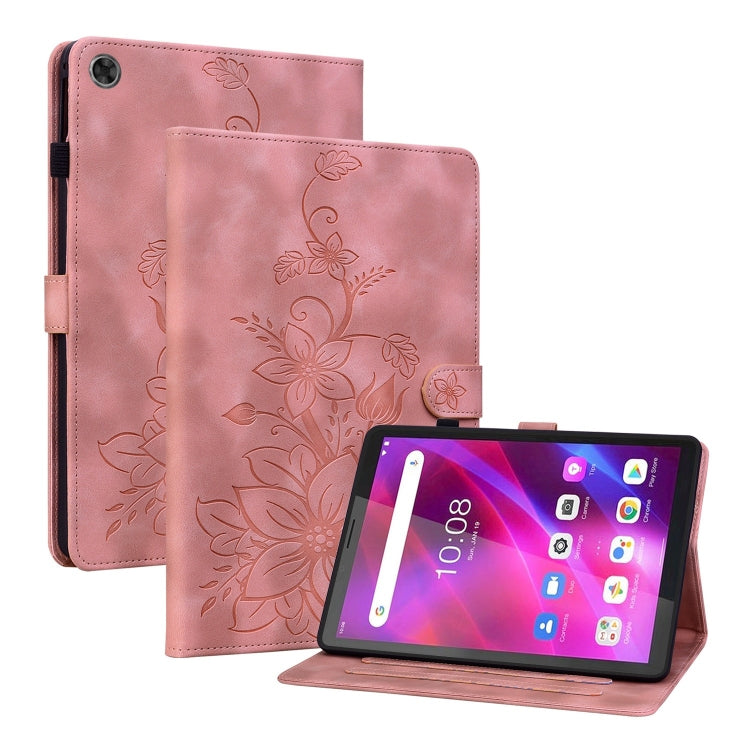 Lily Embossed Leather Tablet Case, For Lenovo Tab M9, For Lenovo Tab P11 Pro Gen 2 11.2, For Lenovo Tab P11 Gen 2 11.5, For Lenovo Tab M10 10.1 3rd Gen, For Lenovo Tab M10 Plus 10.6 3rd Gen, For Lenovo Tab K10, For Lenovo Tab M7 3rd Gen                ...