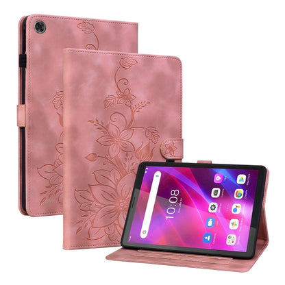 Lily Embossed Leather Tablet Case, For Lenovo Tab M9, For Lenovo Tab P11 Pro Gen 2 11.2, For Lenovo Tab P11 Gen 2 11.5, For Lenovo Tab M10 10.1 3rd Gen, For Lenovo Tab M10 Plus 10.6 3rd Gen, For Lenovo Tab K10, For Lenovo Tab M7 3rd Gen                ...