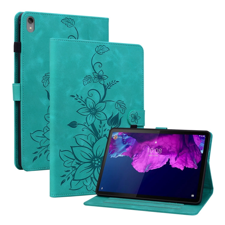 Lily Embossed Leather Tablet Case, For Lenovo Tab M9, For Lenovo Tab P11 Pro Gen 2 11.2, For Lenovo Tab P11 Gen 2 11.5, For Lenovo Tab M10 10.1 3rd Gen, For Lenovo Tab M10 Plus 10.6 3rd Gen, For Lenovo Tab K10, For Lenovo Tab M7 3rd Gen                ...